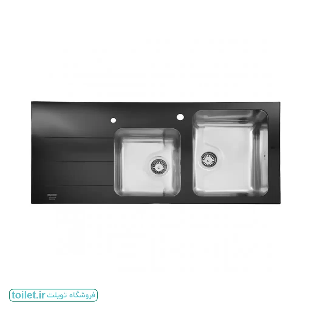 سینک توکار استیل البرز مدل کریستال مشکی سینک توکار استیل البرز مدل کریستال مشکی